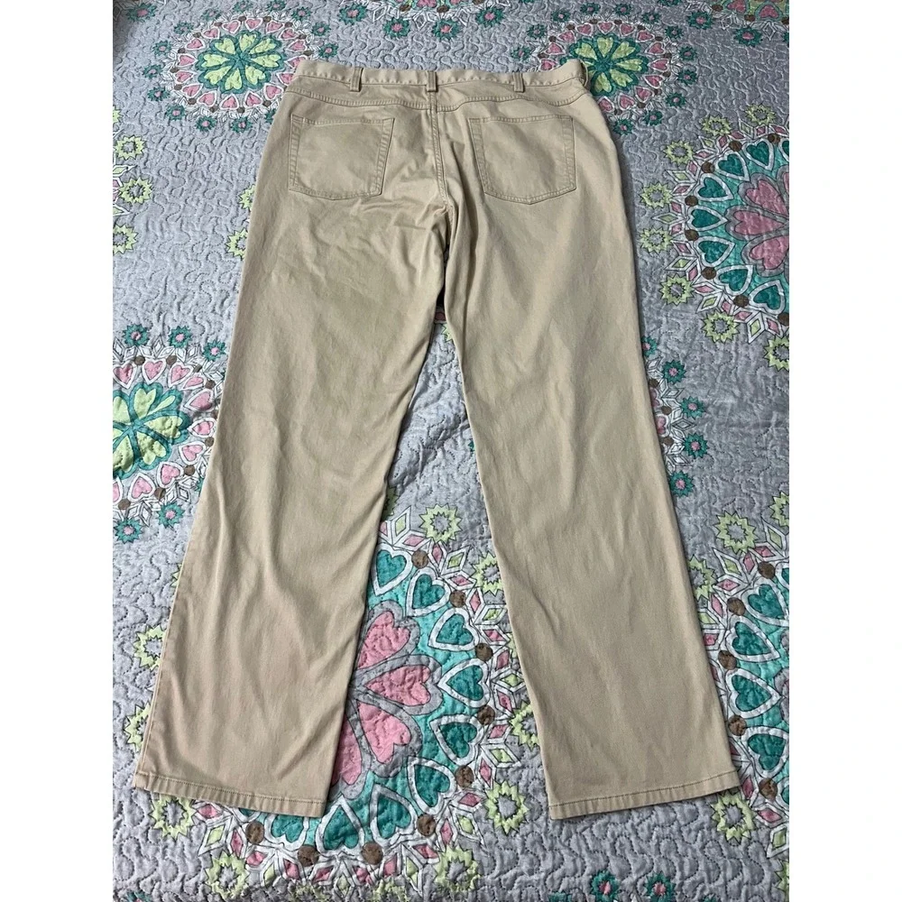 Brooks Brothers 346 Mens Khaki Chino Pants Stretch Cotton 38x32 Preppy Business